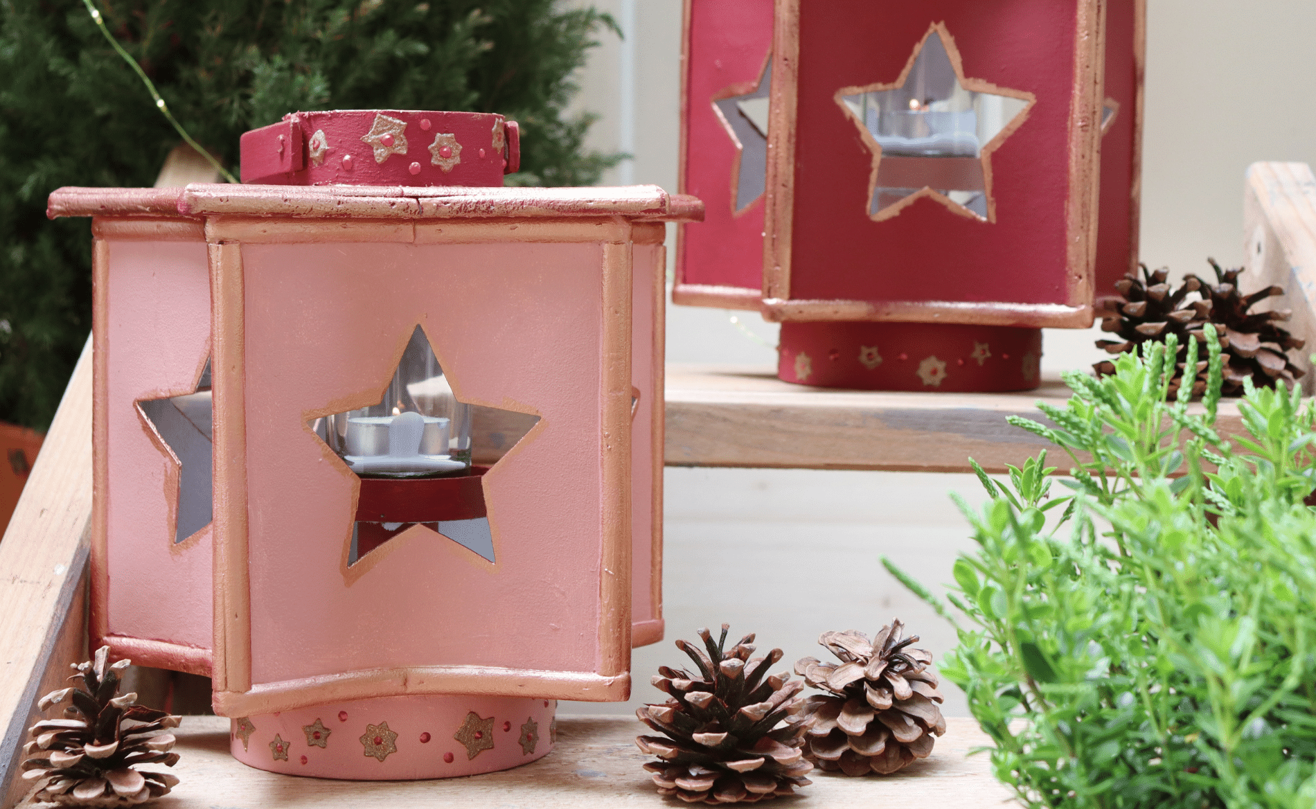 Upcycled winterse lantaarns