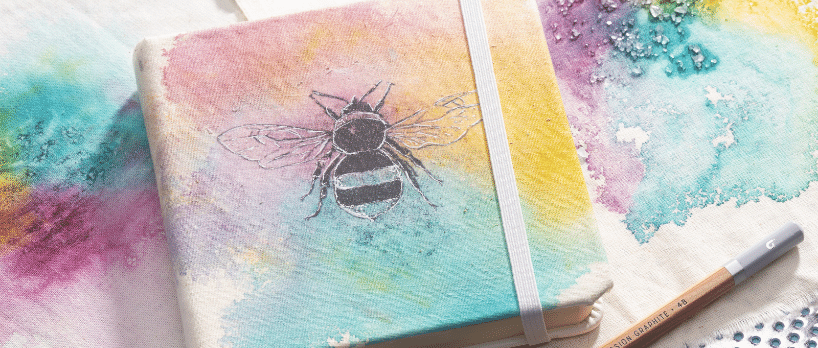 Sketchbook cover with bee