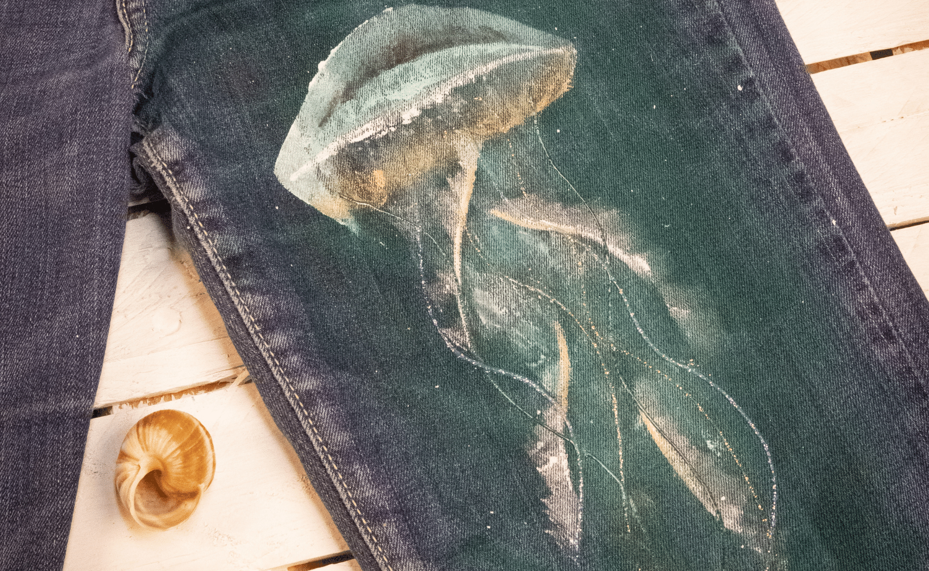 Jellyfish on jeans